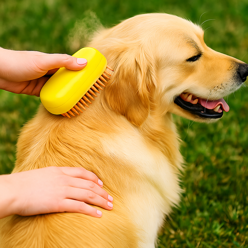 Dampfbürste für Haustiere – kabellose Fellpflege für Hunde & Katzen, wiederaufladbar