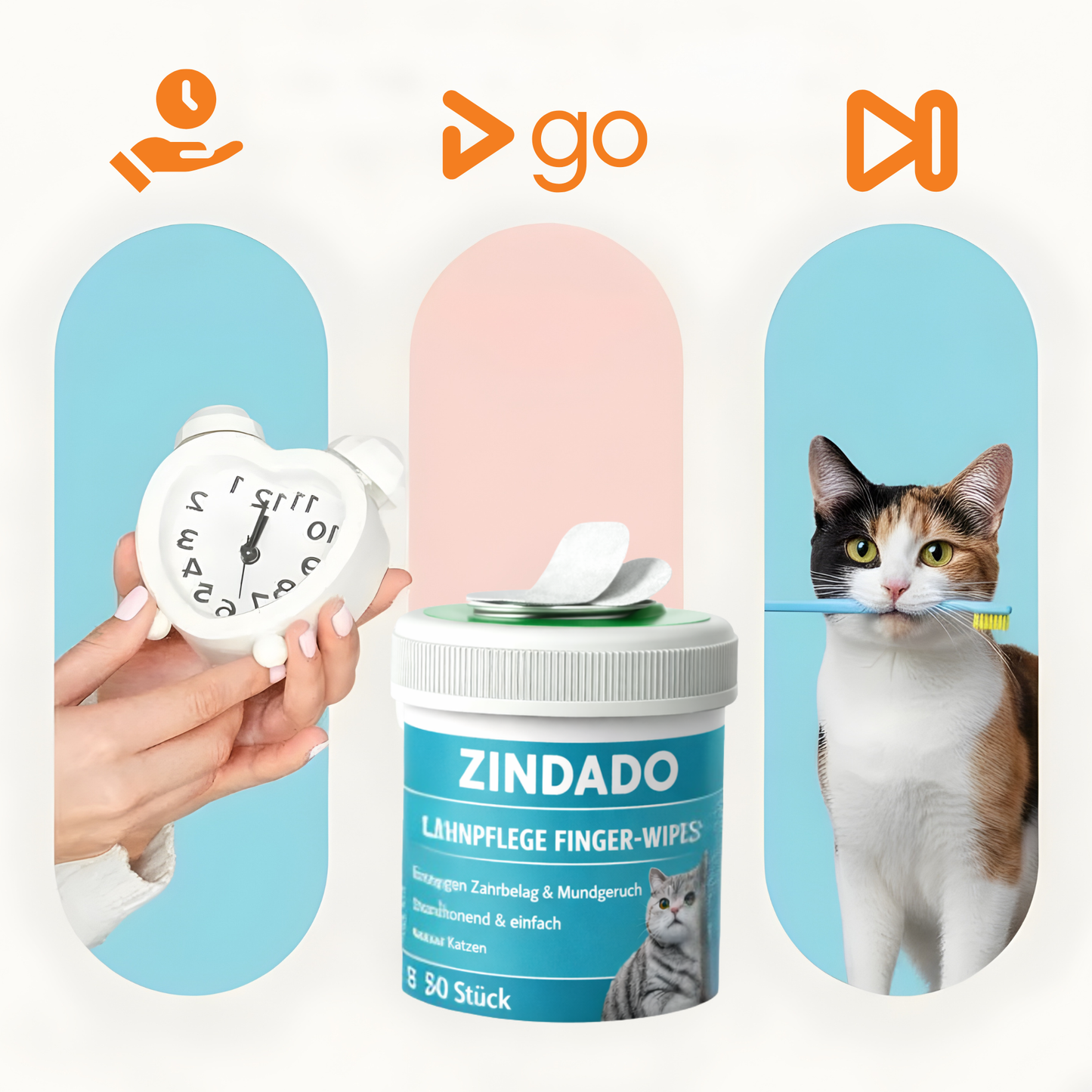 Yuna – Sanfte Zahnpflege-Wipes für Katzen